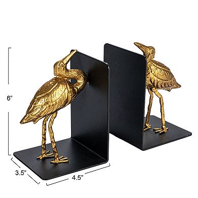 Storied Home 2-Piece Decorative Cast Iron Bird Bookend Set