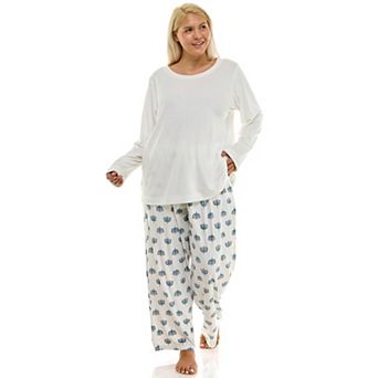 Plus Size Croft & Barrow® Velour Pajama Top & Pajama Bottoms Set