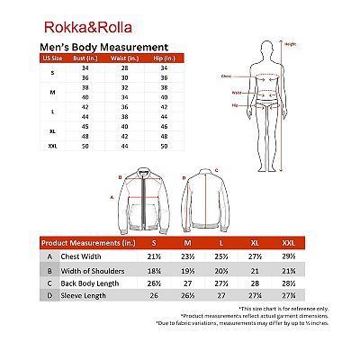 Men's Rokka&rolla Classic Full Zip Bomber Jacket