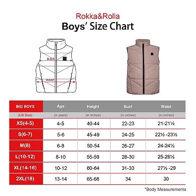 Boys' Rokka&rolla Quilted Puffer Vest