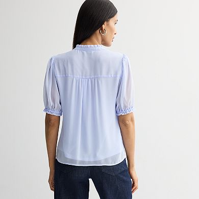 Women's Nine West Ruffle Button-Down Shirt