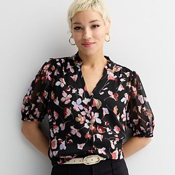 Women's Nine West Ruffle Button-Down Shirt