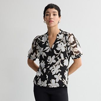 Women's Nine West Ruffle Button-Down Shirt