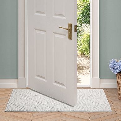 Laura Ashley Austell Solid Hi-Low Tufted Washable Skid-Resistant Runner Rug