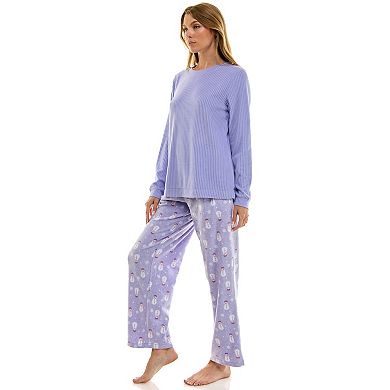 Women's Long Croft & Barrow® Pajama Top & Pajama Bottoms Set