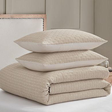 Levtex Home Cross Stitch Bright White Comforter Set
