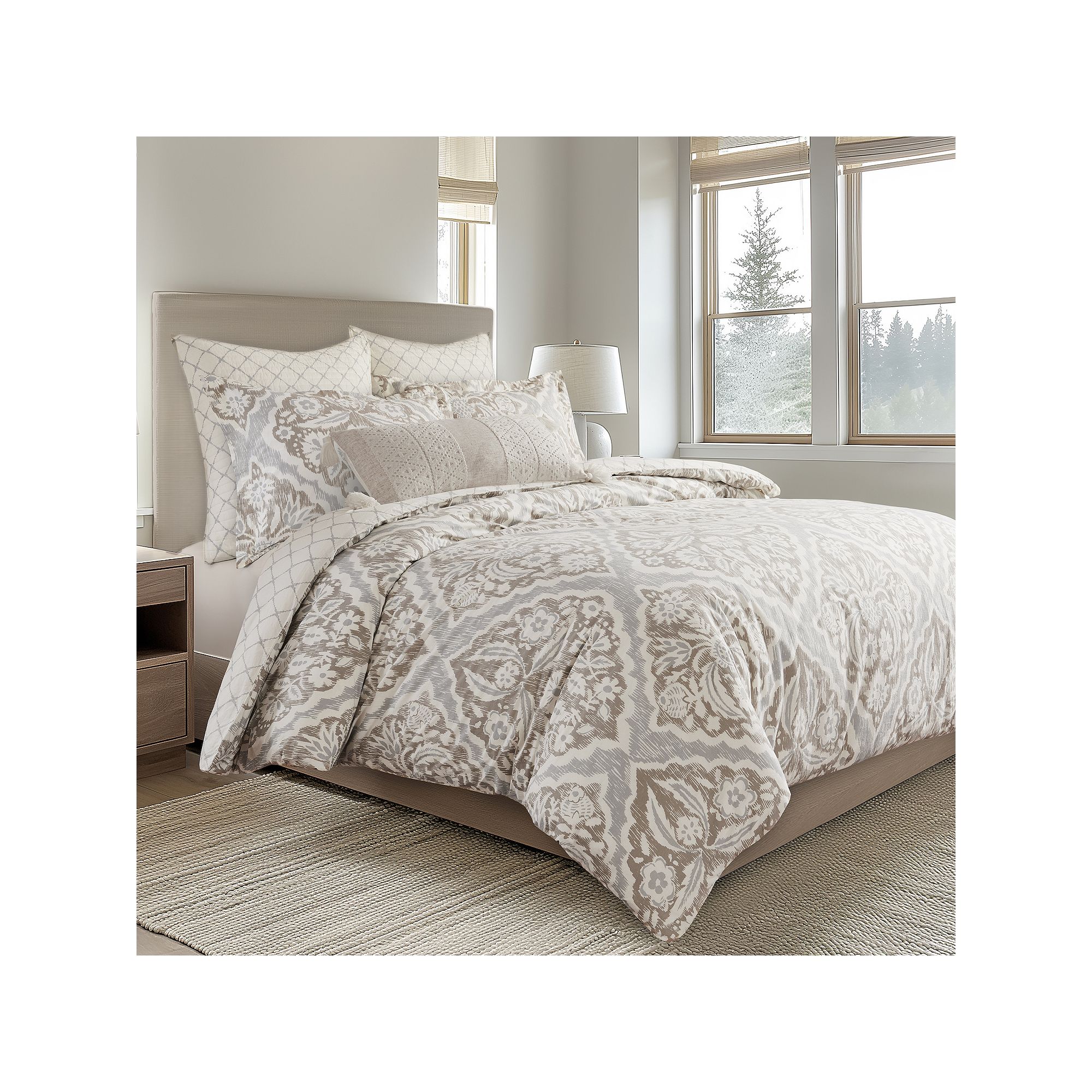 Levtex Home Becker Taupe Duvet Cover Set, Brown