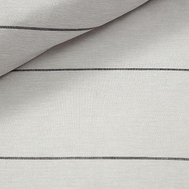 Levtex Home Leo Stripe Black Duvet Cover Set with Euro Shams