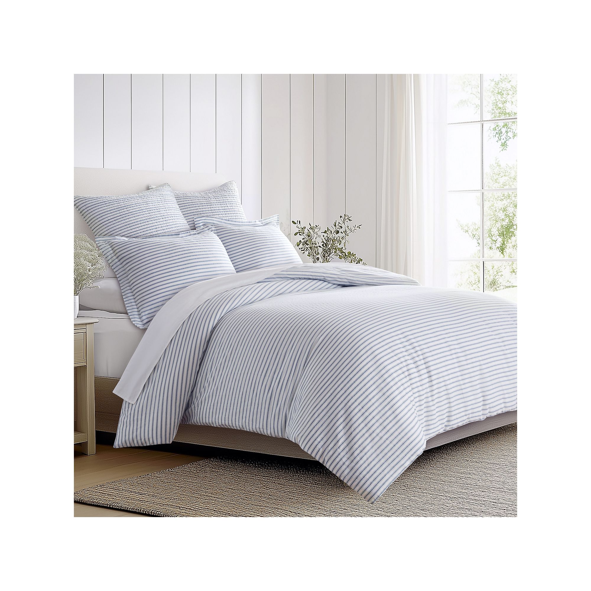 Levtex Home Tobago Stripe Blue Duvet Cover Set