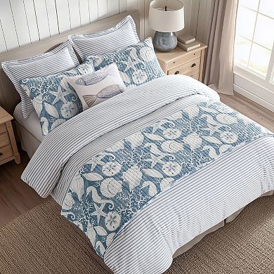 Levtex Home Tobago Stripe Blue Duvet Cover Set