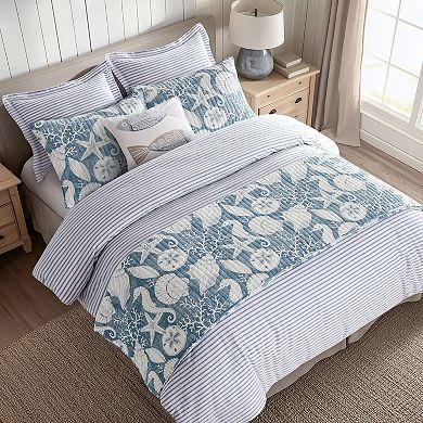 Levtex Home Tobago Stripe Blue Duvet Cover Set