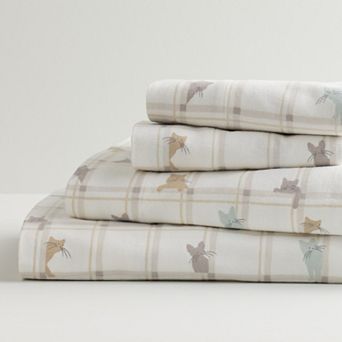 Cuddl Duds® Cotton Flannel Sheet Set with Pillowcases