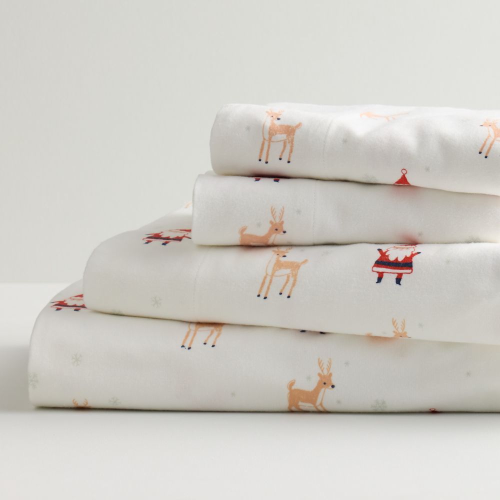 Cuddl Duds® Heavyweight Cotton Flannel Sheet Set with Pillowcases