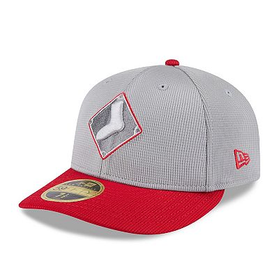 Men's New Era Gray/Red Chicago White Sox 2025 Batting Practice Low