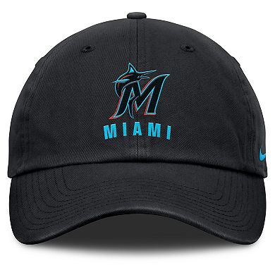 Women's Nike Black Miami Marlins Club Adjustable Hat