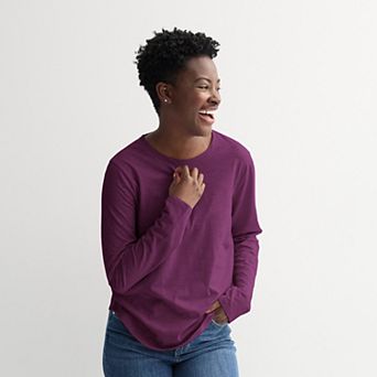 Petite Sonoma Goods For Life® Everyday Long Sleeve Crew Tee