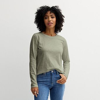 Petite Sonoma Goods For Life® Everyday Long Sleeve Crew Tee
