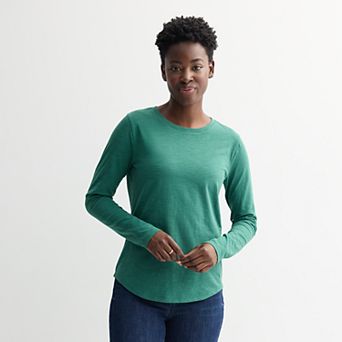 Petite Sonoma Goods For Life® Everyday Long Sleeve Crew Tee