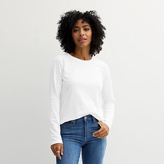 Petite Sonoma Goods For Life® Everyday Long Sleeve Crew Tee