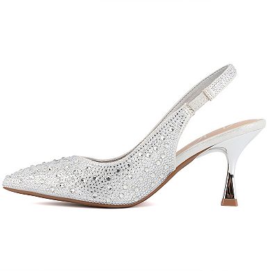 sugar Dazzy Women's Closed Toe Dress Pumps