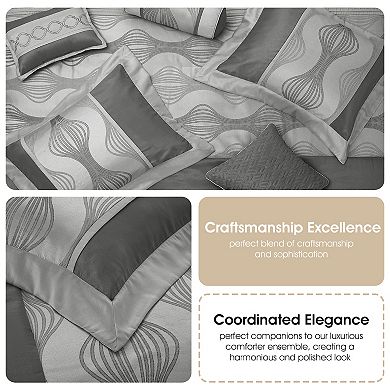 Nanshing Kath 7-Piece Jacquard Comforter Set