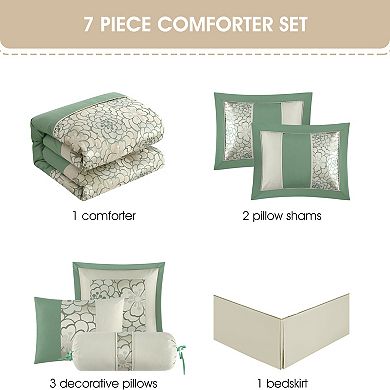Nanshing Sibyl 7-Piece Floral Comforter Set