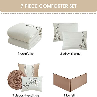 Nanshing Raina 7-Piece Floral Comforter Set