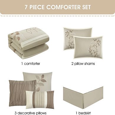 Nanshing Anissa 7-Piece Floral Comforter Set