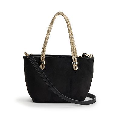 LC Lauren Conrad Rhinestone Handle Crossbody Bag