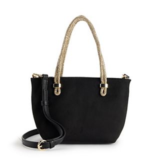 LC Lauren Conrad Rhinestone Handle Crossbody Bag