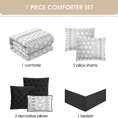 Nanshing Apatite 7-Piece Geometric Comforter Set