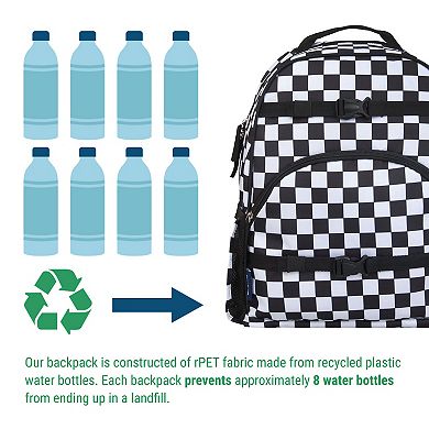 Black and White Checkered ECO rPET Next Gen Backpack - 17 Inch / 18L