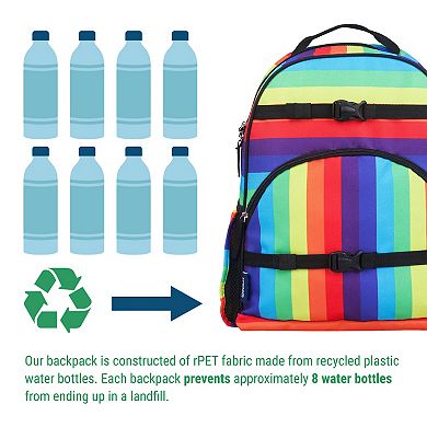 Rainbow Stripe ECO rPET Next Gen Backpack - 17 Inch / 18L