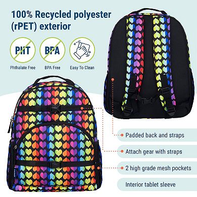 Rainbow Hearts ECO rPET Next Gen Backpack - 17 Inch / 18L