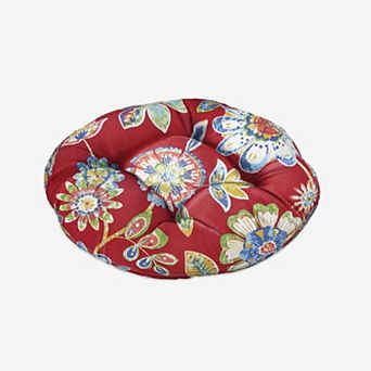 BrylaneHome Bh Outdoor Performance Tufted Round Chair Cushion
