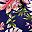 Navy Tropical Leaves
