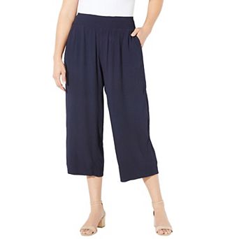 Catherines Women's Plus Size Gauze Pull-On Capri