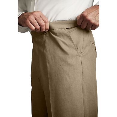 KingSize Men's Big & Tall No Hassle Classic Fit Expandable Waist Plain Front Dress Pants
