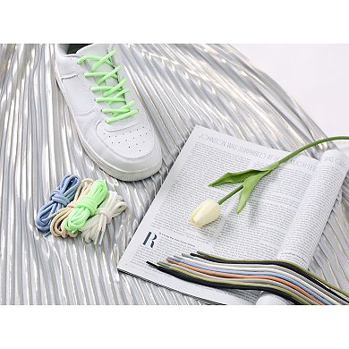 2 Pair Round Solid Woven Shoe Laces Sneakers Boots Running Shoes Shoelaces 140cm/55.12"