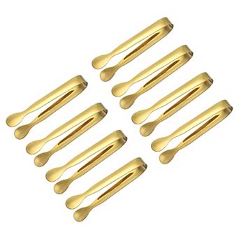 Serving Tongs, 8 pc 4.3Inch Stainless Steel Ice Tongs, Tiny Tongs for Appetizers, Sugar