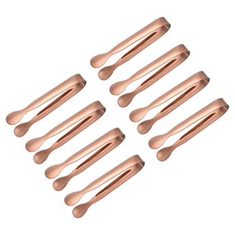 Serving Tongs, 8 pc 4.3Inch Stainless Steel Ice Tongs, Tiny Tongs for Appetizers, Sugar