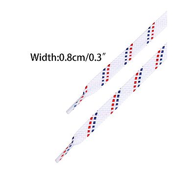 2 Pairs Shoe Laces Flat Shoelaces Double Color Twill Shoe Strings for Casual Sneakers, 55.12" Length
