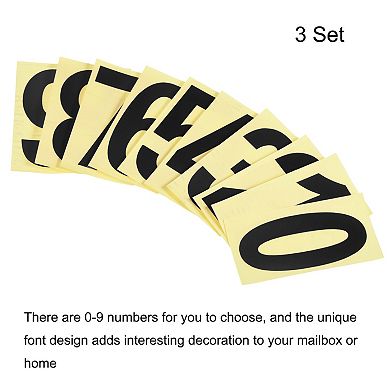 3.27 Inch Mailbox Numbers Sticker, 3 Set 0 - 9 Vinyl Number Sticker for Mailbox