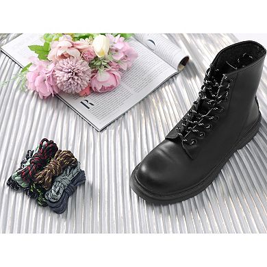 1 Pair Round Boot Laces for Work Boots Durable Outdoor Shoelaces Hiking Shoe Laces, 47.24" Length