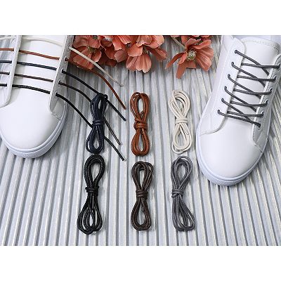 chinese dress ladies Wellington Flat Waxed Dress Shoelaces Medium Brown / 80 cm / 31.5 in main image 0