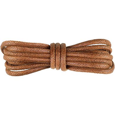 2 Pair Waxed Shoe Laces Round Solid Woven Shoelaces for Boots, 39.37" Length