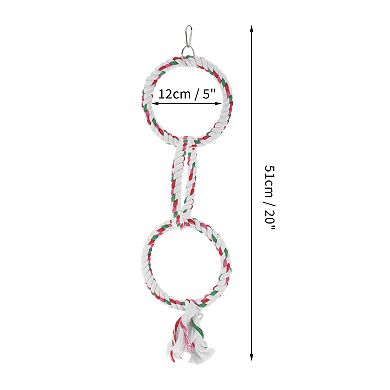 Bird Rope Perch, Durable Cotton Rope Wire Cotton Parakeet Swings, Bird Toys, for Parakeets, White