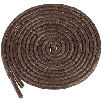 2 Pair Waxed Shoe Laces Round Solid Woven Shoelaces for Boots Men and Women 120cm/47.24"