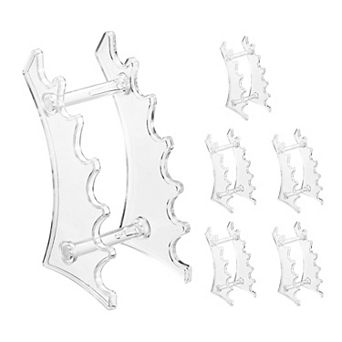 Plastic Pen Holder, 6-Slot Acrylic Pen Display Stand, Eyebrow Pen Rack