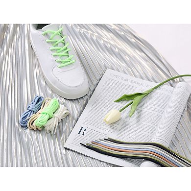 2 Pair Round Solid Woven Shoe Laces Sneakers Boots Running Shoes Shoelaces 120cm/47.24"